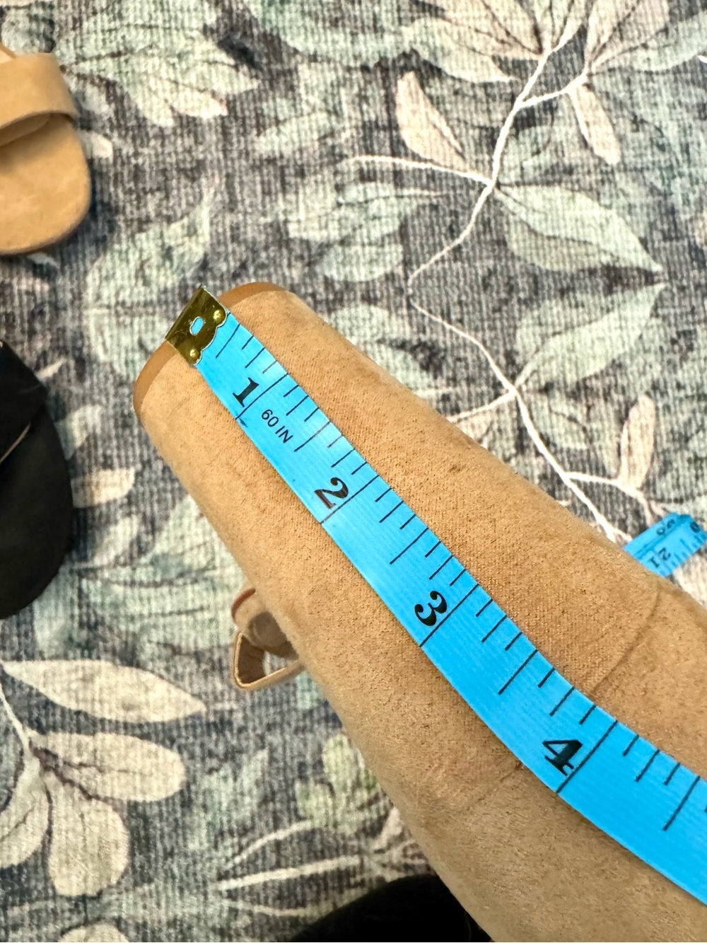A New Day Ankle Strap Block Heel Sandals in Black and Tan - Picture 3 of 4